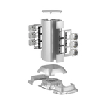 Миниколонна алюминиевая 0,35 м, цвет светло-серебристый металлик