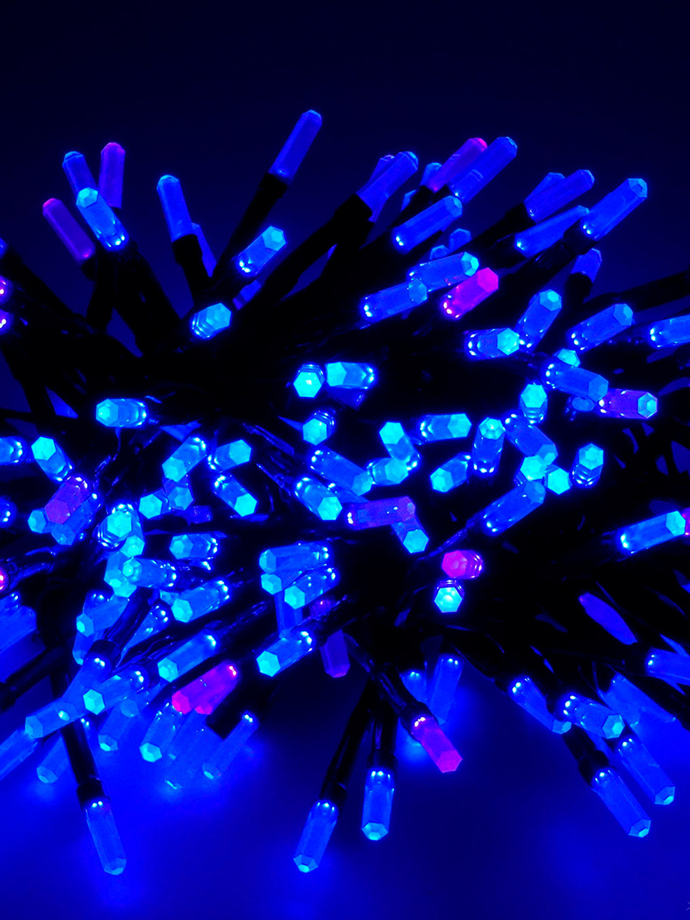 Гирлянда светодиодная "ФЕЙЕРВЕРК", 5 мм., 200 LED, синий, 2м, 8 режимов MAG-G073-200