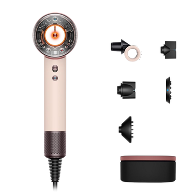 Фен Dyson HD16 Supersonic Nural Hair Dryer Straight+Wavy Gift Edition (Ceramic Pink/Rose Gold) (2023) Фен для волос цвета «розовая керамика/розовое золото». Подходит для прямых и волнистых волос любой длины