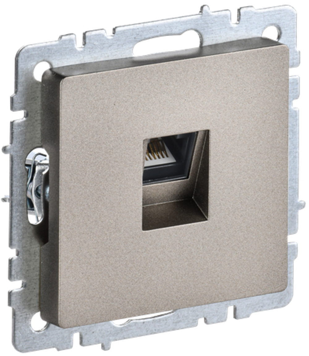 BRITE Розетка компьютерная RJ45 кат.5E РК10-БрШ шампань IEK