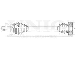 Привод в сборе передний левый UNIO CVJ-10120