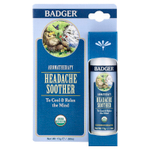 Badger, ароматерапия, средство от головной боли, перечная мята и лаванда, 17 г (0,60 унции)