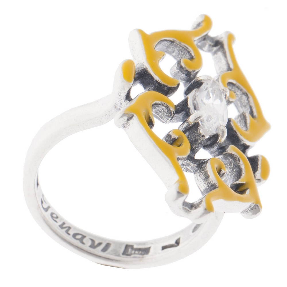 "Уасель"  кольцо в серебряном покрытии из коллекции "Кутюр" от Jenavi