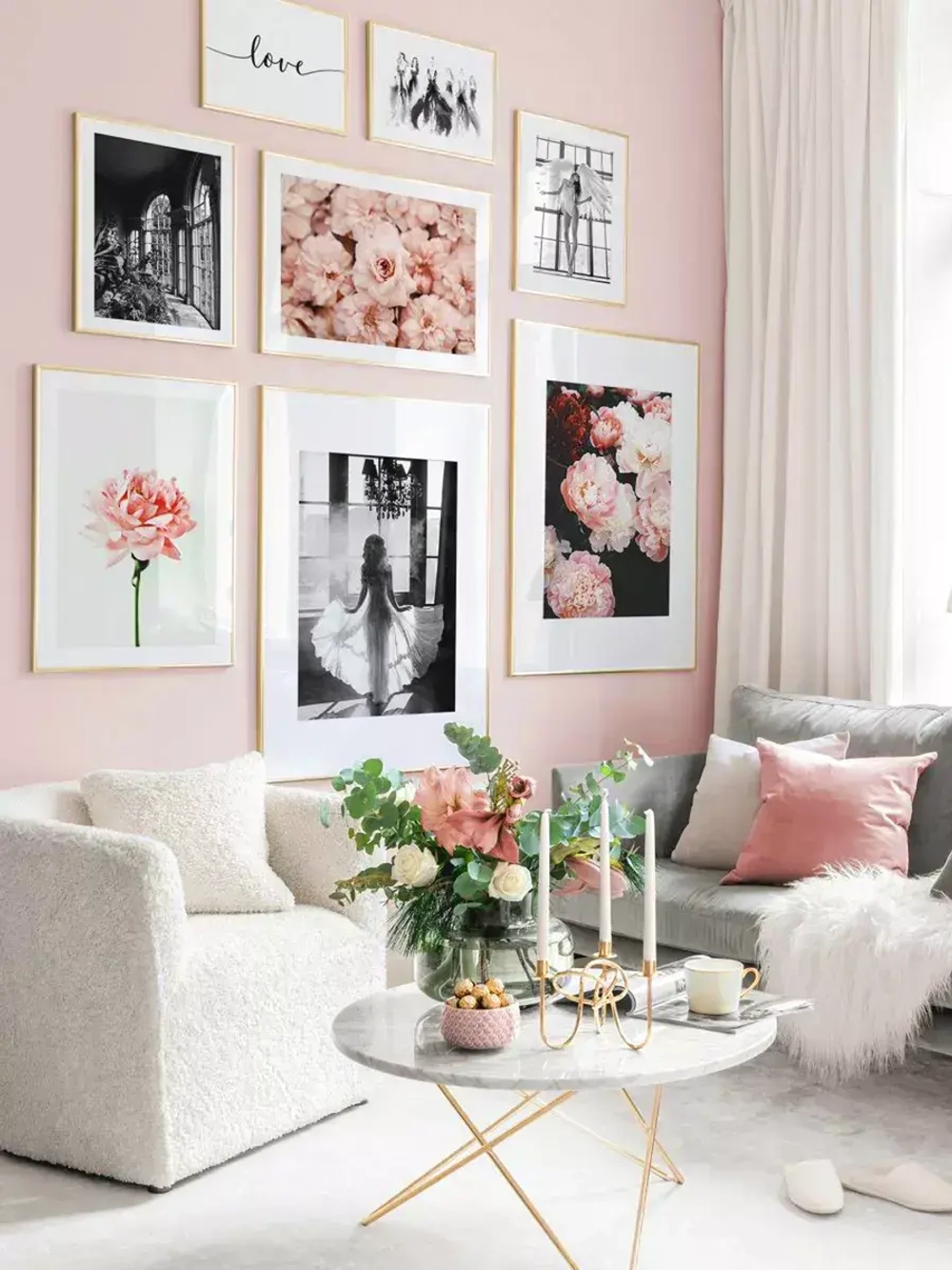 Металлическая фоторамка 55х55 см