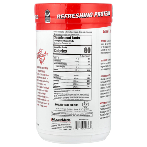 MuscleMeds, Carnivor Protein Hydration, протеин, арбуз, 496 г (17,5 унции)