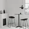 Полубарный стул Noel черный с черными ножками