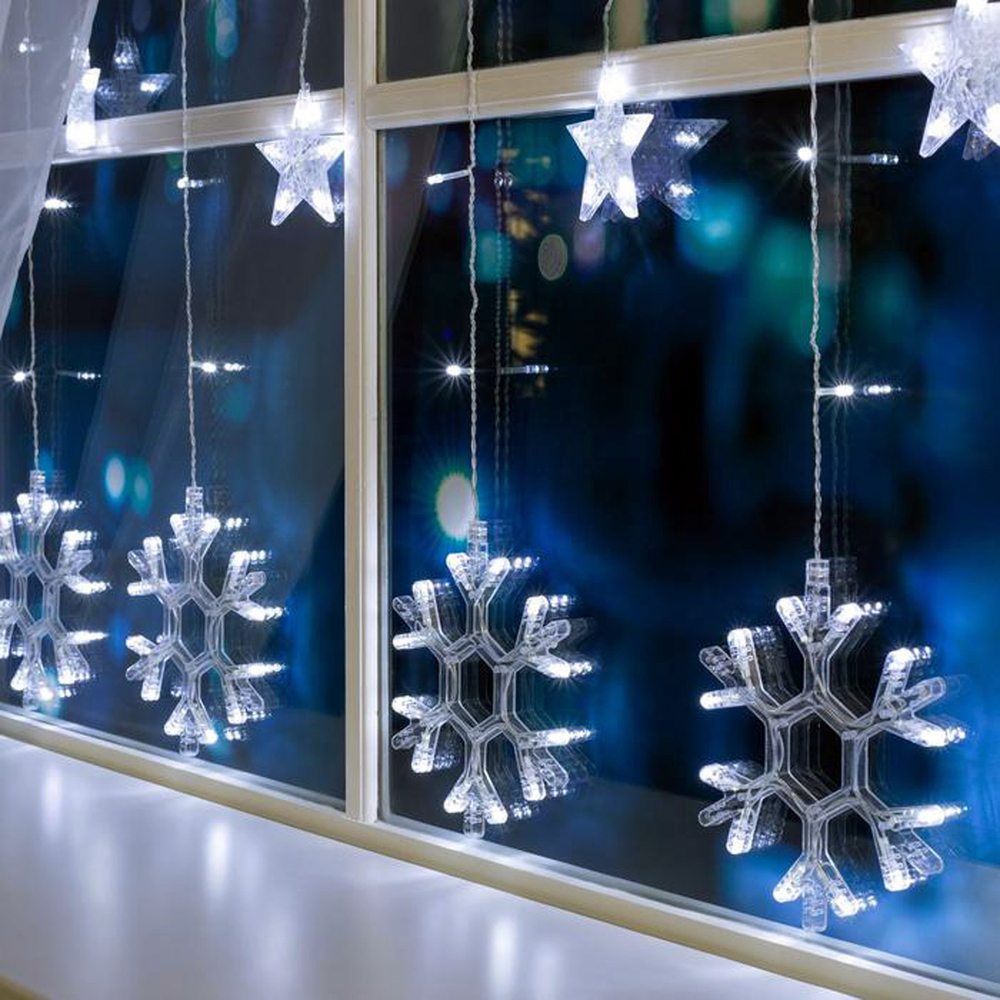 Гирлянда Снежинки и Звезды