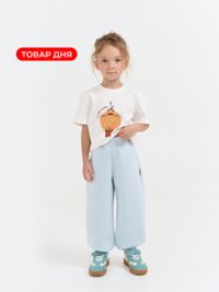 Джоггеры оверсайз "Иней" с карманами утепленные