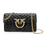 Сумка Pinko Gold Logo Chain Shoulder Strap Calfskin Messenger Bag Shoulder Bag Black, 100062-A0GK-Z99Q