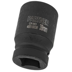 Головка ударная глубокая, 38мм (6гр) 1'' Partner PA-48510038