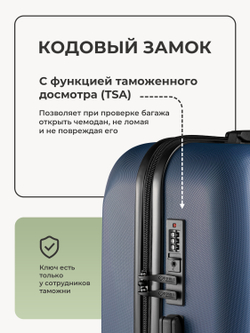 Чемодан S с кейсом в комплекте Темно-синий