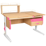 Растущая парта СУТ 25 с задними полками СУТ.15.210 и СУТ.15.240 и навесной тумбой (1200×880 мм)