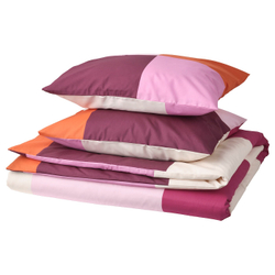 IKEA BRUNKRISSLA  (ИКЕА БРУНКРИССЛА)  -  Пододеяльник и 2 наволочки, розовый, 200x200/50x60 см