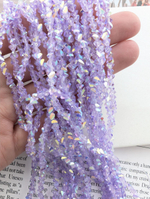 Бусины алмазное стекло 4мм, фиолетовый с переливом