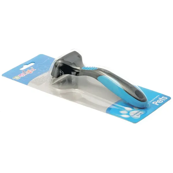 Дешеддер DeLIGHT малый с изгибом для длинношерстных животных малых и средних пород, 40 зубьев