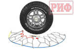 Цепи противоскольжения 4х4 "соты" 16 мм, 275/60R20 (к-т 2 шт.) РИФ