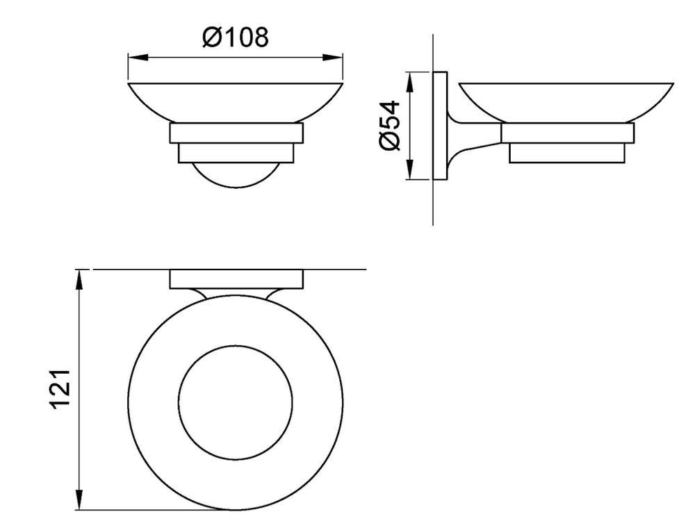 Мыльница стекло/замак HOTEL 16413.B глянцевый