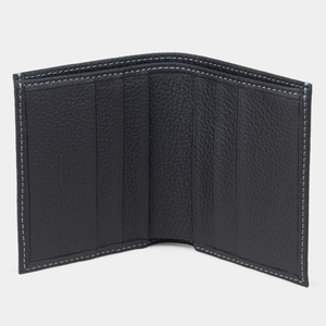 Портмоне из натуральной кожи теленка, черного цвета