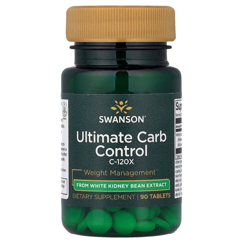 Swanson Vitamins, Ultimate Carb Control, C-120X, 90 таблеток (33,3 мг в одной таблетке)