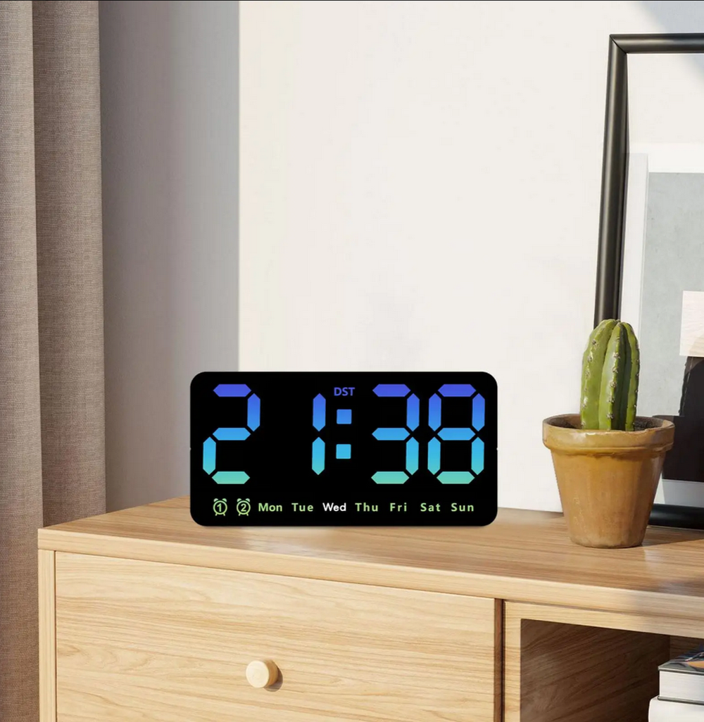 Часы настольные LED MIRROR NO.: 5538-B Blue