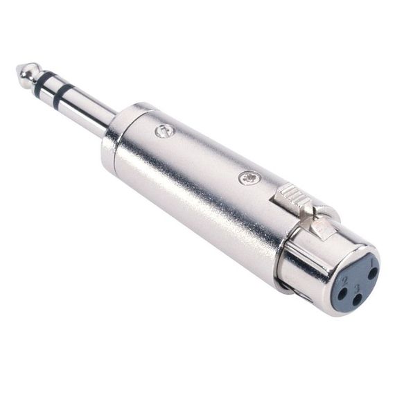 Adam Hall 7856 - адаптер TRS 6.3 mm stereo (M) - XLR (F), серебристый
