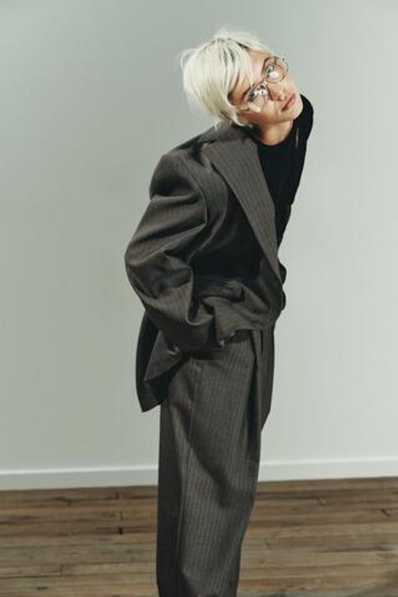 ZARA БЛЕЙЗЕР ОВЕРСАЙЗ С МНОГОПОЗИЦИОННОЙ ПУГОВИЦЕЙ, ПЫЛЬНЫЙ ХАКИ