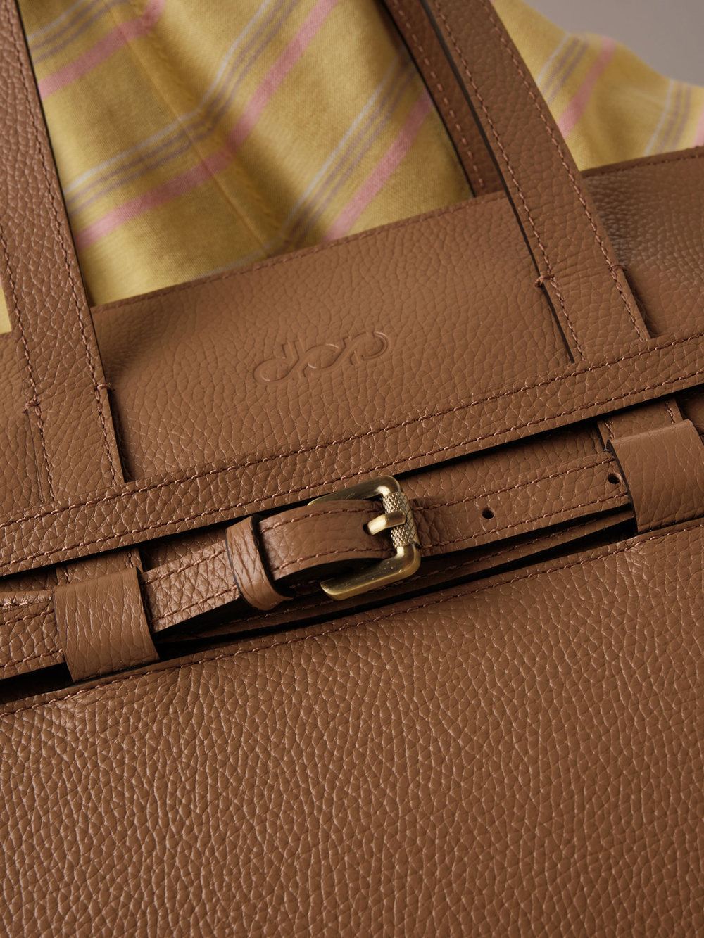 Кожаная сумка Rumi DBR 31152 коричневый капучино