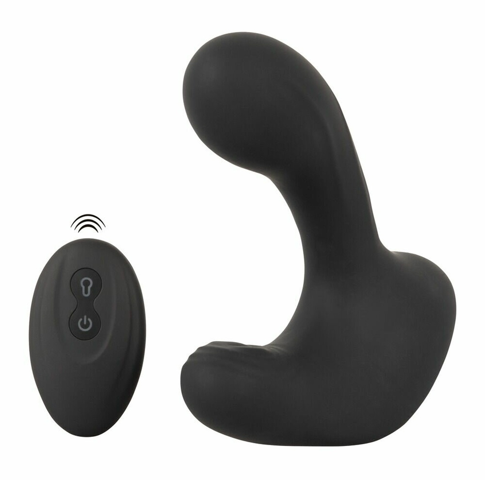 Черная анальная вибропробка с функцией расширения RC Butt Plug with 3 functions (Цвет: черный)