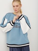 СВИТШОТ «DREAMS DEPARTMENT» ВИНТАЖНЫЙ СИНИЙ|МОЛОЧНЫЙ