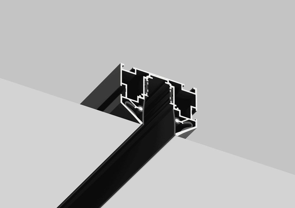 Встраиваемый магнитный трек в натяжной ПВХ потолок Crystal Lux CLT 0.134 01 L2000 BL