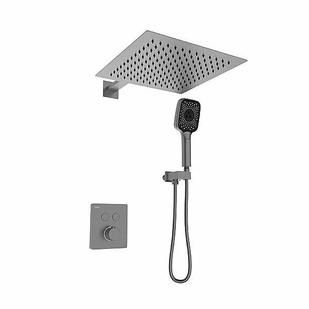 Душевая система Black&white Gravity GH-9101-GM оружейная сталь матовая