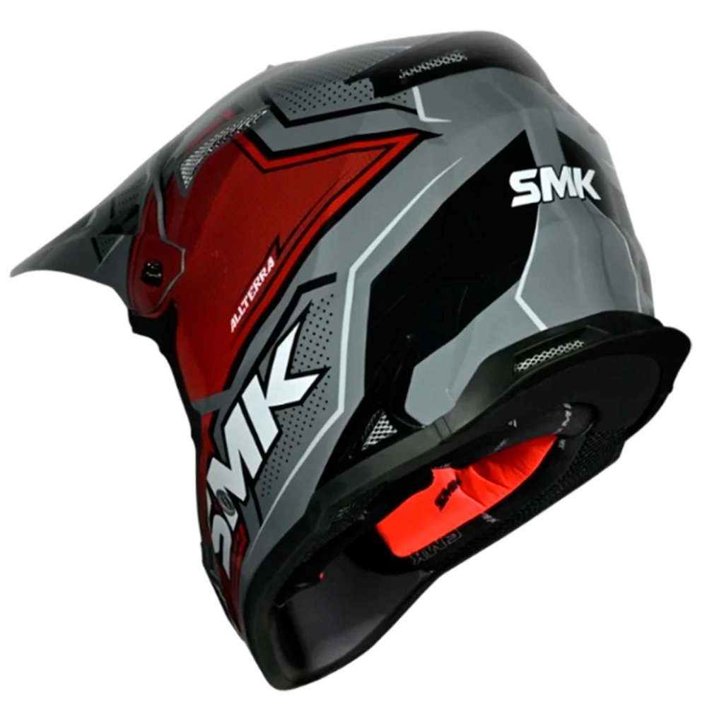 Шлем SMK ALLTERRA MAVERIX, цвет серый/красный (2XL)
