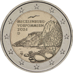 ГЕРМАНИЯ, 2024, 2 ЕВРО (МОНЕТНЫЙ ДВОР "F") [UNC] [БИМЕТАЛЛ]