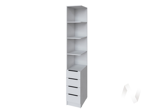 Угловое завершение Мадрид 0;35 с 4 ящ. правое (белый)