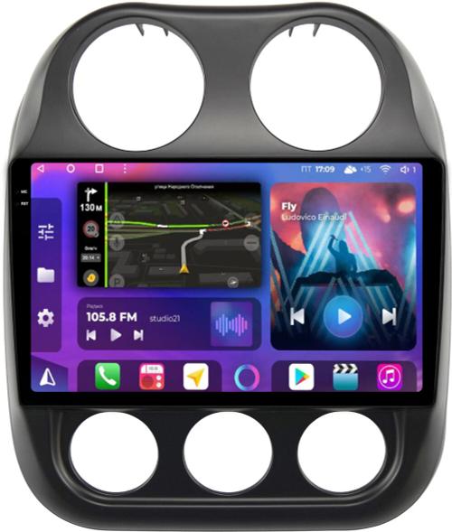 Магнитола для Jeep Compass 2011-2015 - FarCar S500-TS10 монитор 10.36" QLED на Android 14, Быстрая, CarPlay, 4G SIM-слот
