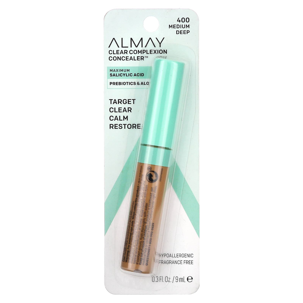 Almay, консилер для очищения лица, 400 Medium Deep, 9 мл (0,3 жидк. унции)
