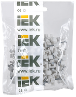 Скоба 6мм плоская пластиковая (100шт) IEK