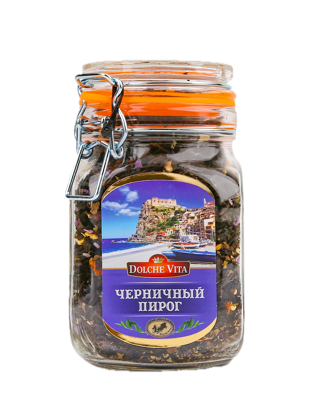 ЧАЙ "ЧЕРНИЧНЫЙ ПИРОГ" 125 г в стеклянной банке