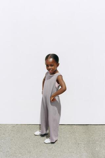 ZARA ОДНОТОННЫЙ КОМБИНЕЗОН, СЕРОВАТО-КОРИЧНЕВЫЙ
