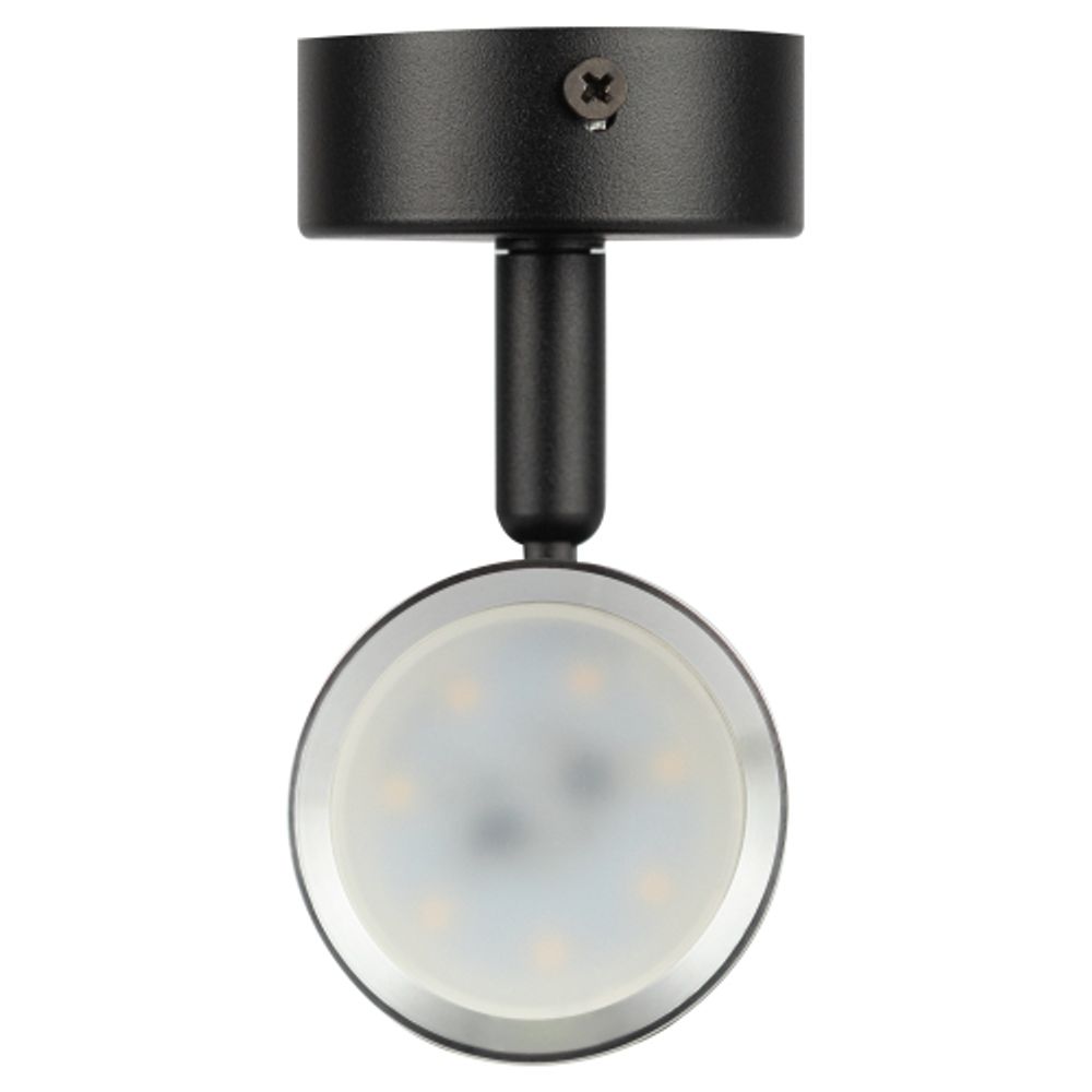 Светильник настенно-потолочный спот ЭРА OL35 BK под лампу MR16 GU10 черный/хром | Накладные светильники