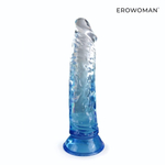 Синий гибкий фаллоимитатор - 20,5 см. (Цвет: синий)