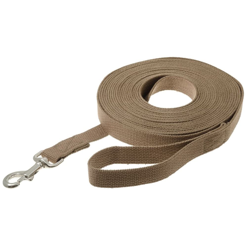 Поводок (V.I.Pet) брезент сшивной стальной карабин 10м (25мм)