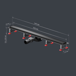 Трап для душа линейный, универсальный затвор Tile, 90 см AM.PM MasterFlow W01SC-U11-090-04BM