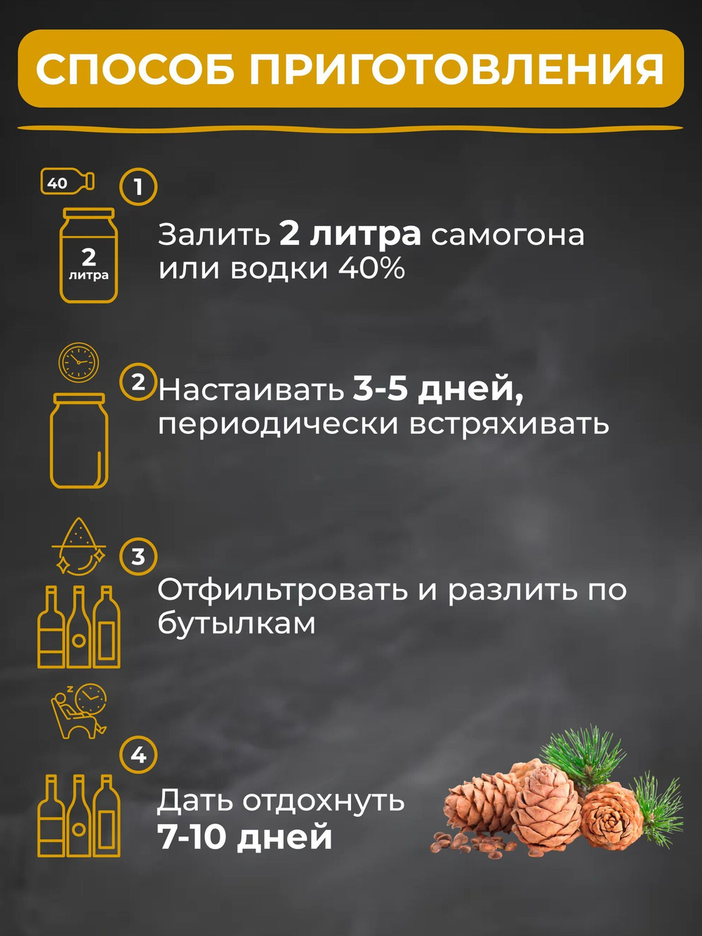 Набор для приготовления настойки Ром/ Для настаивания на самогоне, водке 75 гр