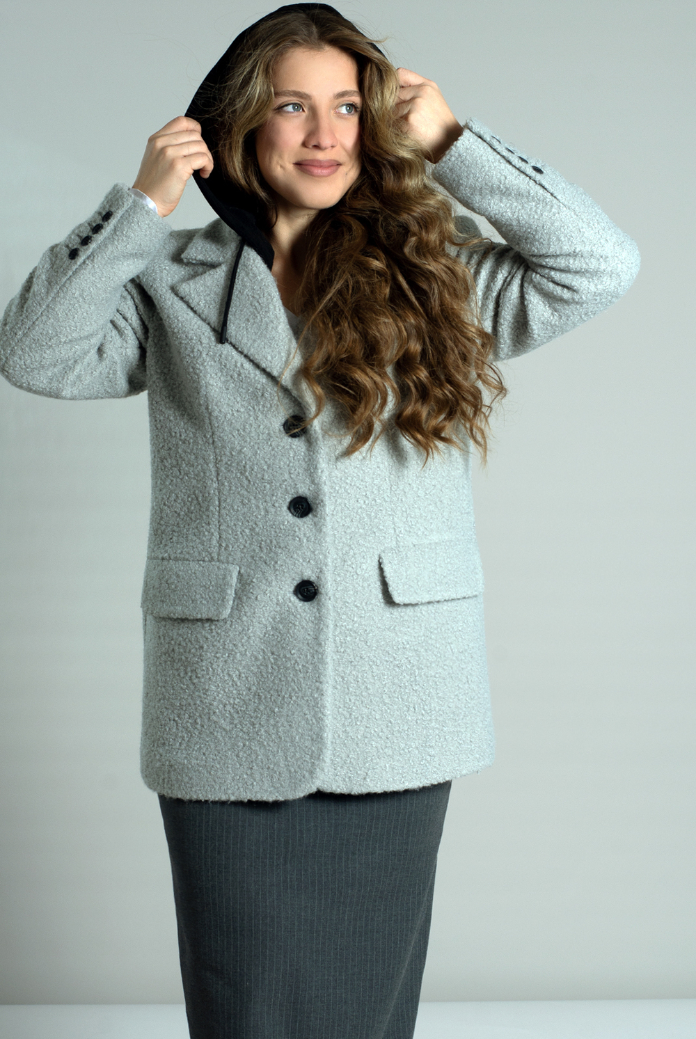 Жакет женский 3755зпб, серый #65Сер043755зпб