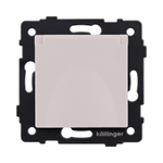 Розетка штепсельная SCHUKO 16A/250 В с крышкой, кашемир матовый Kollinger REA-006CM для Aspekt, Eleganz, Reflex