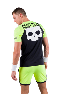 Теннисная футболка Hydrogen Padel Team Tech Tee Man - white/yellow fluo