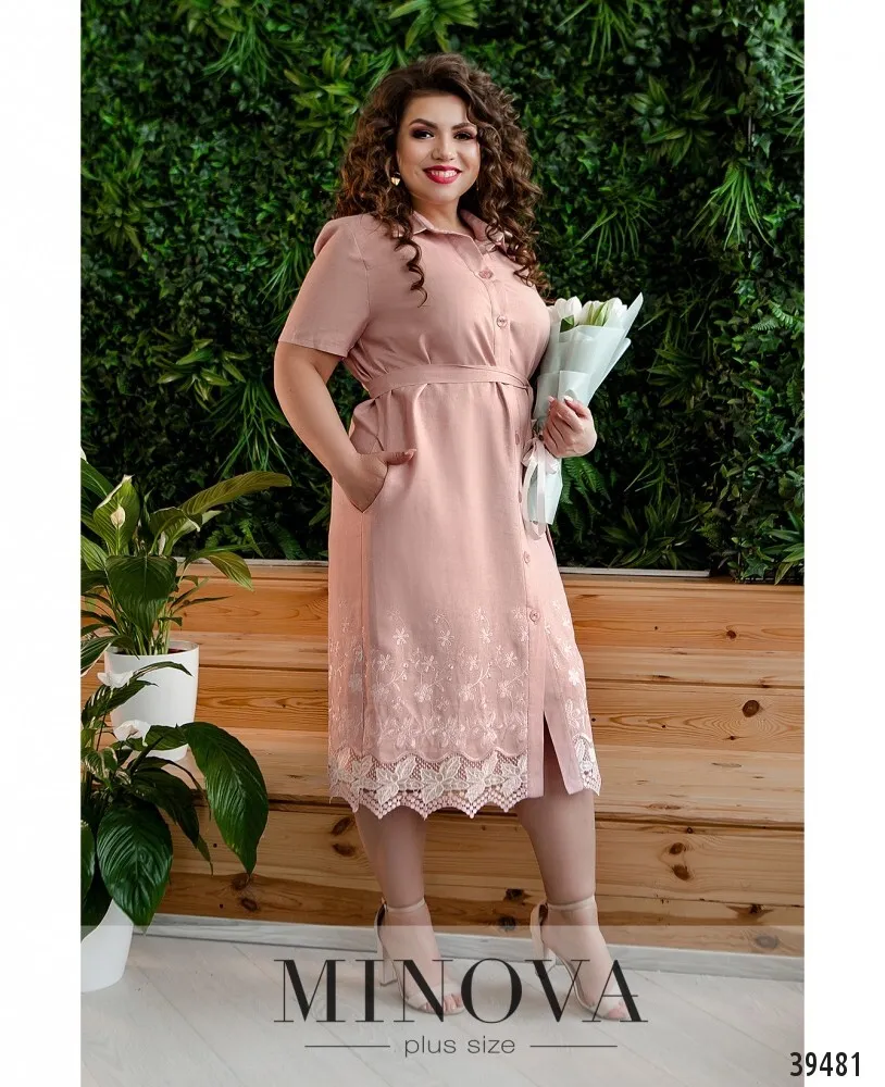 Платье 419-розовый Minova