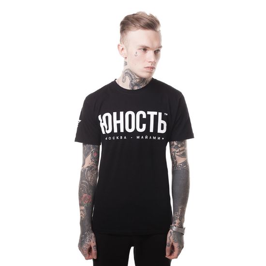 Футболка ЮНОСТЬ Москва-Майами Чёрный
