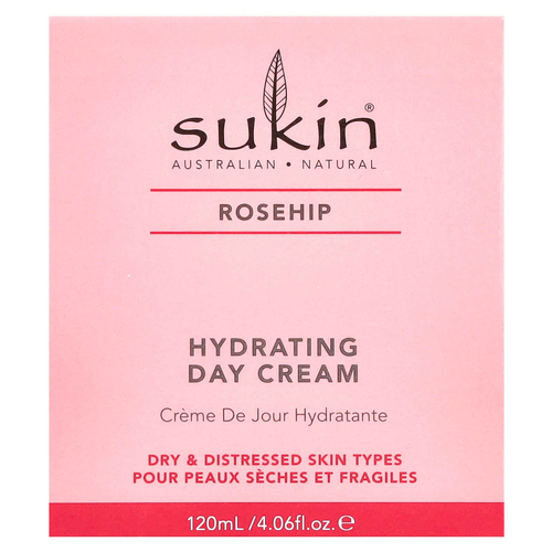 Sukin, увлажняющий дневной крем, шиповник, 120 мл (4,06 жидк. унции)